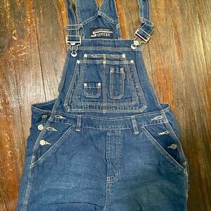 Squeeze Women’s Blue Denim Overall Shorts